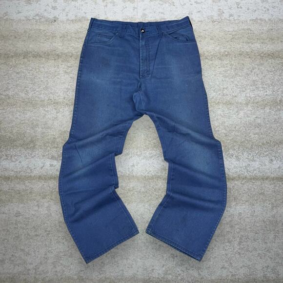 Vintage Dickies Jeans Relaxed Fit Dark Wash Denim Red Label 90s - Picture 2 of 4